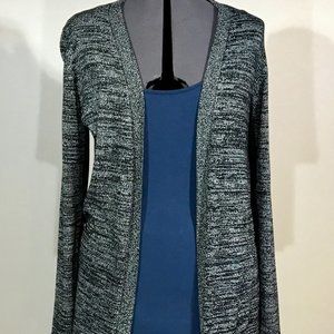 APT.9 Black-White Long Cardigan